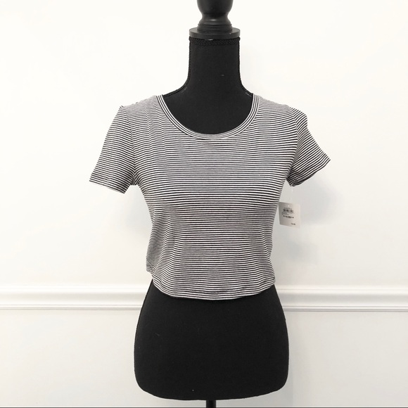 Nordstrom Tops - ⭐️ 2/$10 NWT BP Black and White Striped Crop Top